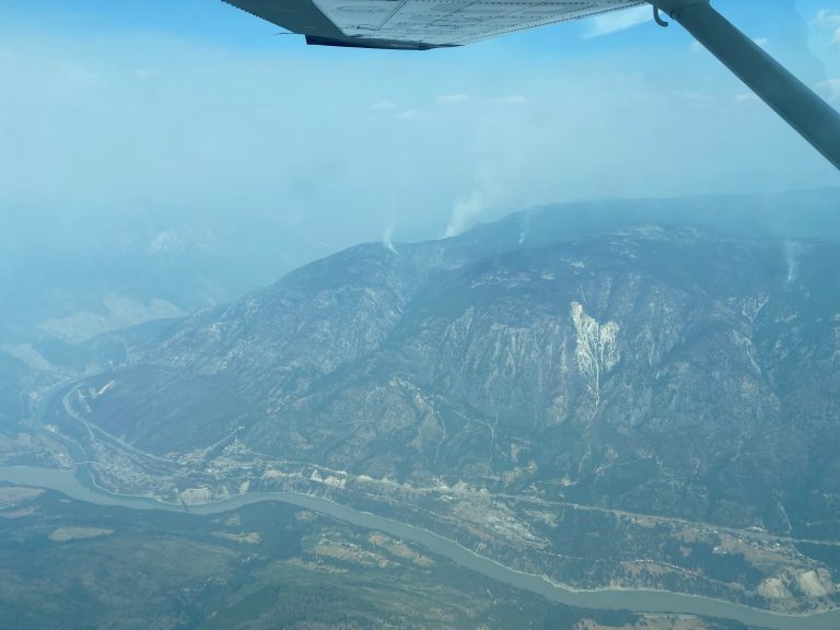 Ariel photo of a forest fire near Lytton, BC